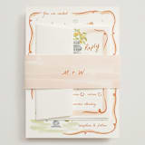"Giardino" - Wedding Invitations in Flame by Pati Cascino - Assembled with Belly Band