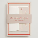 "Racquet" - Wedding Invitations in Verona Sunset by Megan Davis - Assembled with Belly Band