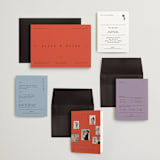 "Alaia" - Wedding Invitations in Verona Sunset by Blustery August - Invitation Suite