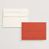 "Alaia" - Wedding Invitations in Verona Sunset by Blustery August - Invitation with Envelope
