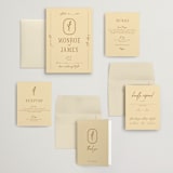 "Classic and Floral" - Wedding Invitations in Bark by Jen Ramsey - Invitation Suite