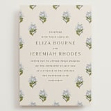 "Blockprint" - Wedding Invitations in Almond by Olivia Kanaley Inman - Front