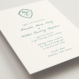 "Palm Tree Crest" - Wedding Invitations in Palm by Erika Firm - Detail