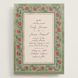 "Wedding Tapestry" - Wedding Invitations in Coral Fern by Chris Griffith - Front