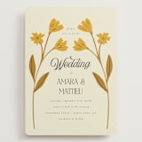 "Vintage Wildflowers" - Wedding Invitations in Yolk by Morgan Kendall - Front