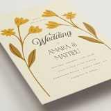 "Vintage Wildflowers" - Wedding Invitations in Yolk by Morgan Kendall - Detail