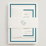 "Coast" - Wedding Invitations in Ocean by Kelly Schmidt - Assembled with Belly Band