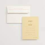 "Vintage Label" - Wedding Invitations in Butter by Nazia Hyder - Invitation with Envelope