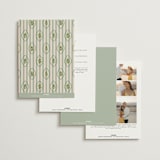 "Scripted" - Wedding Invitations in Emerald by Creo Study - Back of Card Options