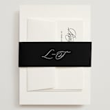 "Sophistique" - Wedding Invitations in Linen by Cindy Reynolds - Assembled with Belly Band