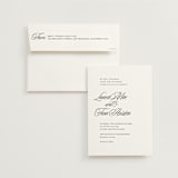 "Sophistique" - Wedding Invitations in Linen by Cindy Reynolds - Invitation with Envelope