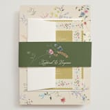 "whimsey floral" - Wedding Invitations in English Garden by Phrosné Barwood - Assembled with Belly Band