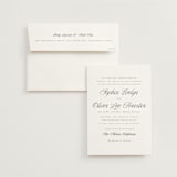 "Beautiful Day" - Wedding Invitations in Graphite by Leah Bisch - Invitation with Envelope