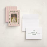 "Whimsical Stripes" - Graduation Announcements in Raspberry Matcha by Vera Lim - Assembled