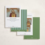 "Preppy Stripes" - Graduation Announcements in Seaside by Morgan Kendall - Back of Card Options