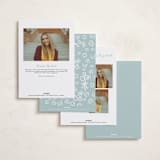"Handwritten Stack" - Graduation Announcements in Snow by Stephanie Heinrich Godbout - Back of Card Options