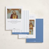 "Grad Duo" - Graduation Announcements in Sky by Ana Sharpe - Back of Card Options