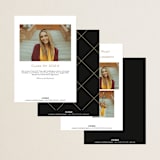 "Legato" - Graduation Announcements in Crisp Linen by Erin L. Wilson - Back of Card Options