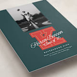 "Varsity Initial" - Graduation Announcements in Forest by Leia Matt - Detail