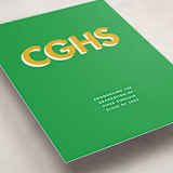 "Bold Initials" - Graduation Announcements in Grass by mo kelley - Detail