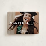 "Mastered It" - Graduation Announcements in Snow by Stacie Stankos - Front