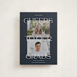 "Double the cheers" - Graduation Announcements in Nightsky by Pati Cascino - Front