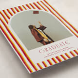 "Grad Stripes" - Graduation Announcements in Rose & Sunflower by Anna Elder - Detail
