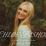 "Chic Name" - Graduation Announcements in Cloud by Carolyn MacLaren - Detail