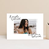 "Tassel turned, diploma earned" - Graduation Announcements in Noir by Abbigail Lim - Front