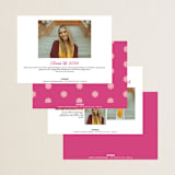 "wavy border" - Graduation Announcements in Bubblegum by Emily Sabol Goss - Back of Card Options