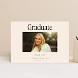 "Persistence" - Graduation Announcements in Cream by Nazia Hyder - Front