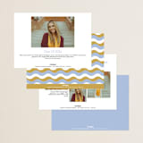"wavy frame" - Graduation Announcements in Aqua by Baumbirdy - Back of Card Options