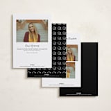 "Candid Date" - Graduation Announcements in Tuxedo by Carolyn MacLaren - Back of Card Options