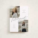 "Rounded Double" - Graduation Announcements in Cotton by Carolyn MacLaren - Front