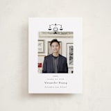 "Scales of Justice" - Graduation Announcements in Ink by Hudson meet Rose - Front