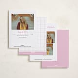 "Grids" - Graduation Announcements in Blush by Lauren Chism - Back of Card Options