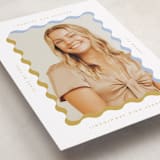 "wavy frame" - Graduation Announcements in Aqua by Baumbirdy - Detail