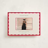"Decorative Frame" - Graduation Announcements in Crimson by Baumbirdy - Front