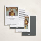 "Swooping" - Graduation Announcements in Cotton by Carmia Jordaan - Back of Card Options