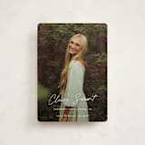 "Journal " - Graduation Announcements in Snow by Sara Hicks Malone - Front