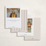 "Modern Curves" - Graduation Announcements in Almond by Morgan Kendall - Back of Card Options
