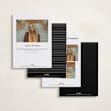 "Timeless Classic" - Graduation Announcements in Noir by Brandy Folse - Back of Card Options
