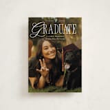 "Literary" - Graduation Announcements in Sea Salt by Everett Paper Goods - Front