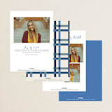 "Wide Frame" - Graduation Announcements in Ocean by Kelly Watkins - Back of Card Options