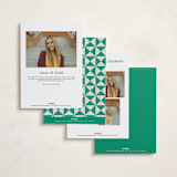 "School Color Duo" - Graduation Announcements in Grass by Jackie Crawford - Back of Card Options
