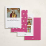 "wavy border" - Graduation Announcements in Bubblegum by Emily Sabol Goss - Back of Card Options