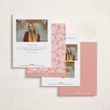 "Pink Graduation Announcement" - Graduation Announcements in Petal by Aubrey Fairchild - Back of Card Options