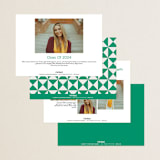 "School Color Duo" - Graduation Announcements in Grass by Jackie Crawford - Back of Card Options