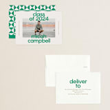 "School Color Duo" - Graduation Announcements in Grass by Jackie Crawford - Assembled