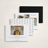 "Minimal Flourish" - Graduation Announcements in Noir by AK Graphics - Back of Card Options